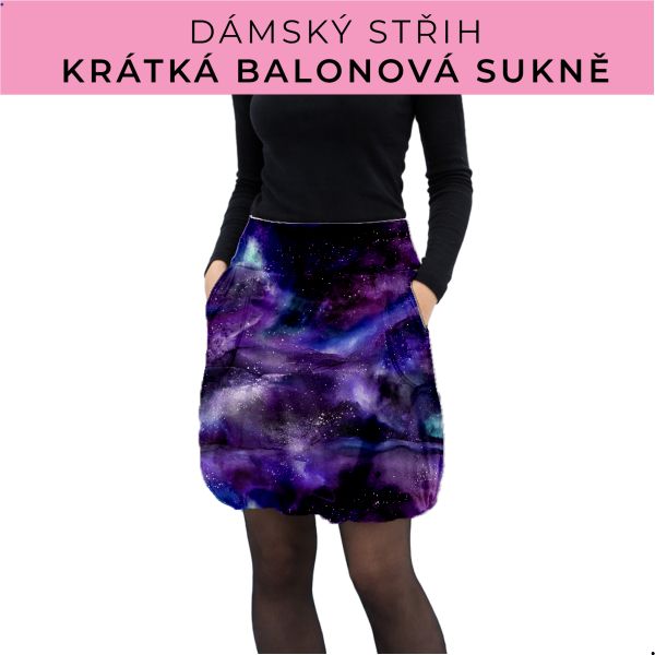 Dámský střih - balonová krátká sukně
