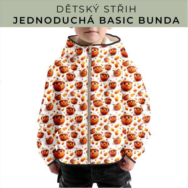 Dětský střih - jednoduchá dětská BASIC  bunda