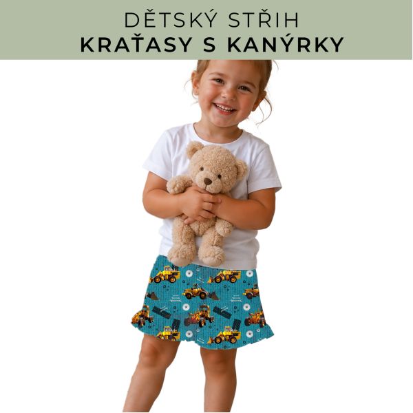 Dětský střih - Kraťásky s kanýrkem