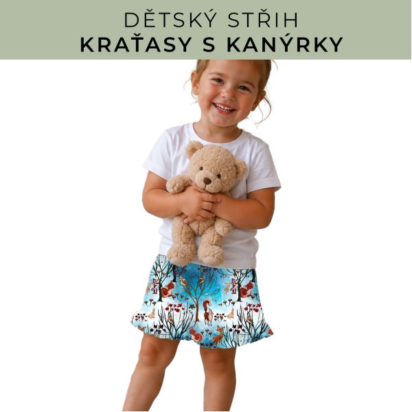 Dětský střih - Kraťásky s kanýrkem