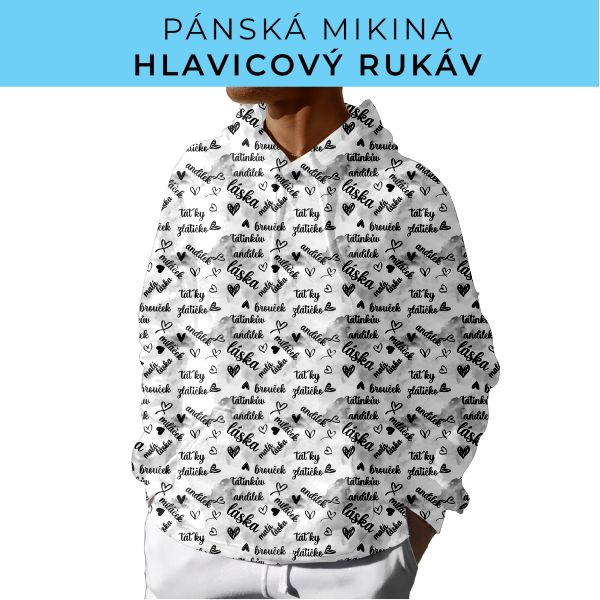 PÁNSKÝ střih - mikina s kapucí