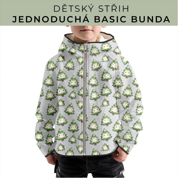 Dětský střih - jednoduchá dětská BASIC  bunda