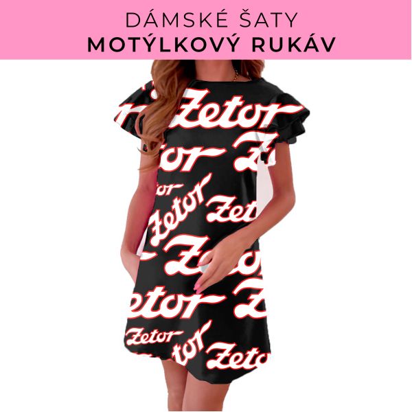 DÁMSKÝ střih - šaty s motýlkovým rukávem