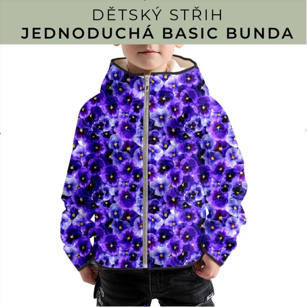 Dětský střih - jednoduchá dětská BASIC  bunda