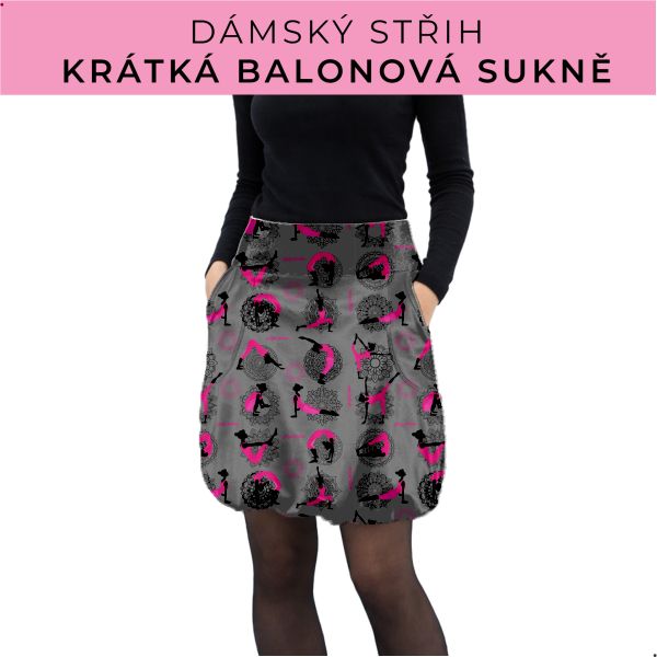 Dámský střih - balonová krátká sukně