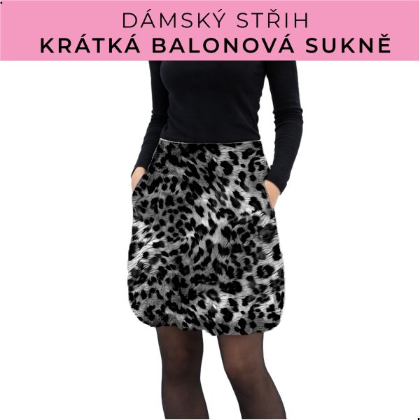 Dámský střih - balonová krátká sukně