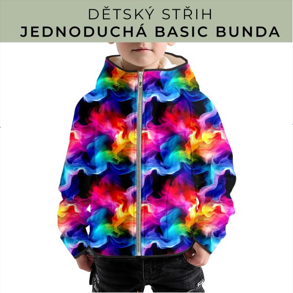 Dětský střih - jednoduchá dětská BASIC  bunda