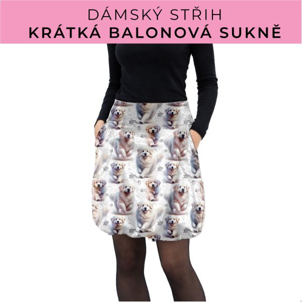 Dámský střih - balonová krátká sukně
