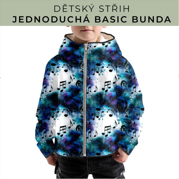 Dětský střih - jednoduchá dětská BASIC  bunda