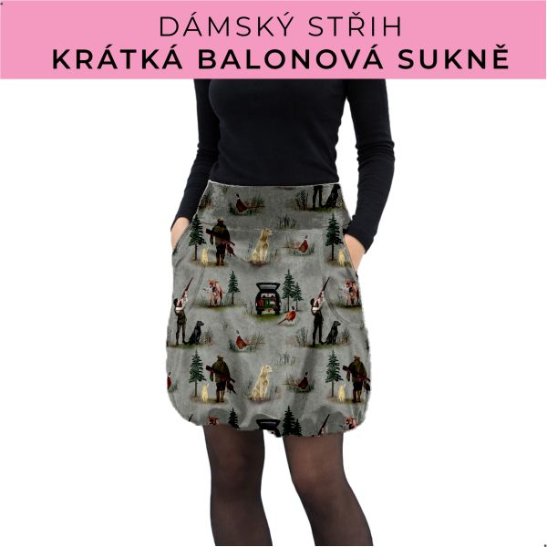 Dámský střih - balonová krátká sukně