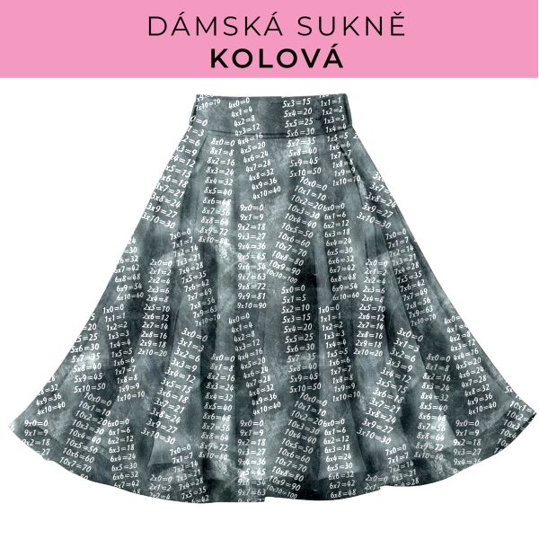 DÁMSKÝ střih - Kolová sukně