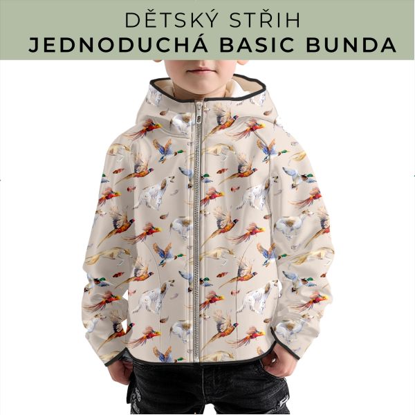 Dětský střih - jednoduchá dětská BASIC  bunda