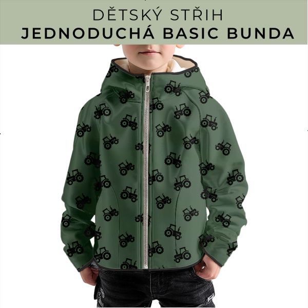 Dětský střih - jednoduchá dětská BASIC  bunda