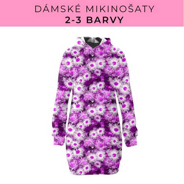 DÁMSKÝ střih - Mikinošaty 2-3 barvy