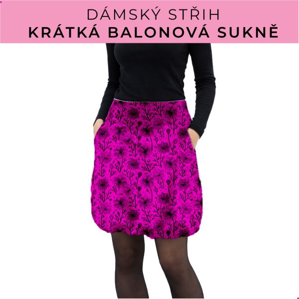 Dámský střih - balonová krátká sukně