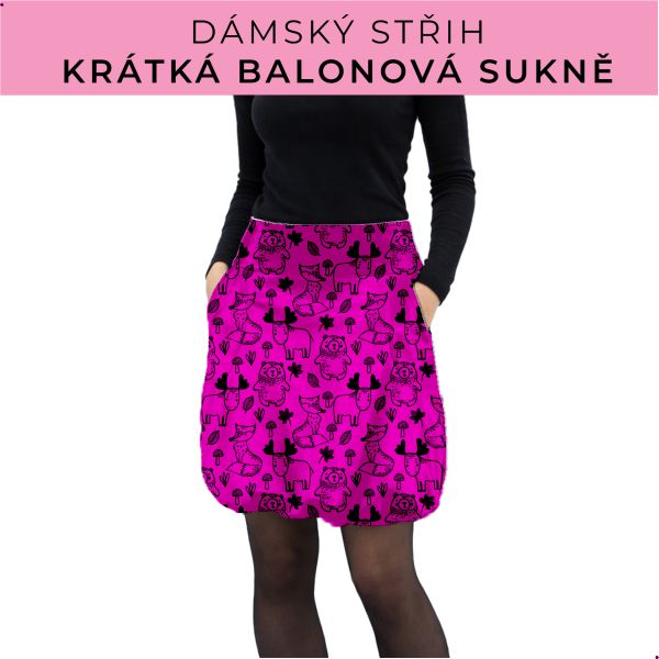 Dámský střih - balonová krátká sukně