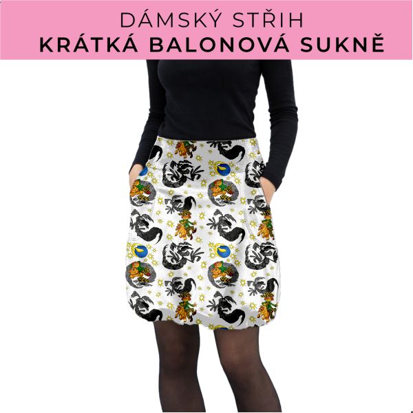 Dámský střih - balonová krátká sukně