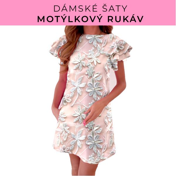 DÁMSKÝ střih - šaty s motýlkovým rukávem