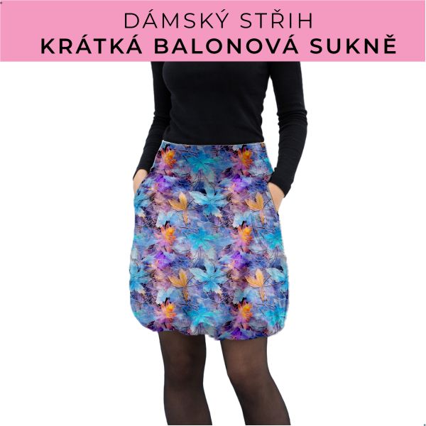 Dámský střih - balonová krátká sukně