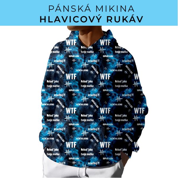 PÁNSKÝ střih - mikina s kapucí