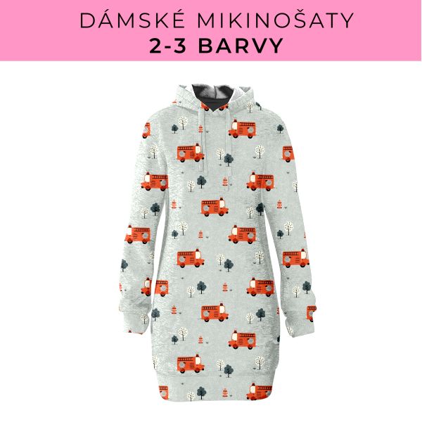 DÁMSKÝ střih - Mikinošaty 2-3 barvy