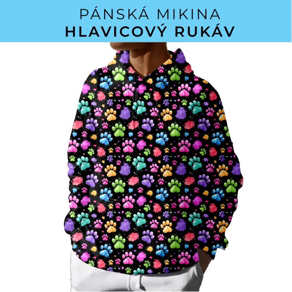 PÁNSKÝ střih - mikina s kapucí