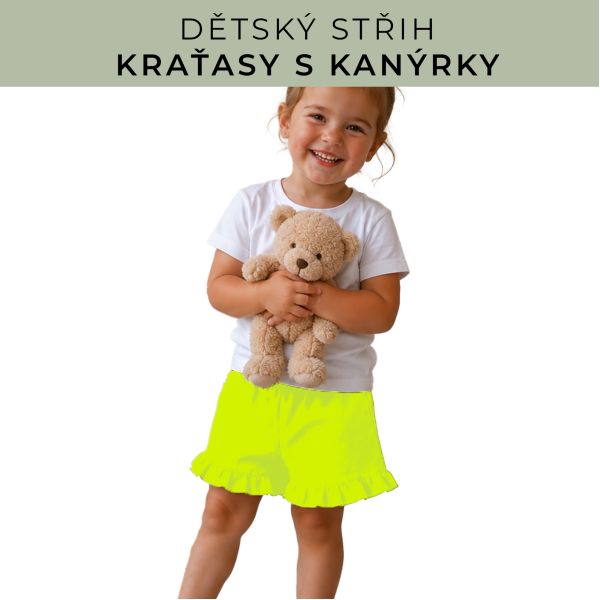 Dětský střih - Kraťásky s kanýrkem