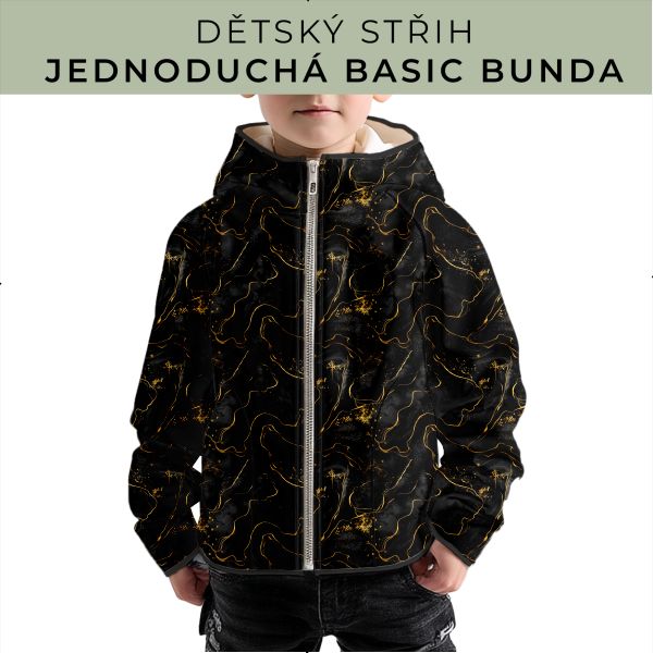 Dětský střih - jednoduchá dětská BASIC  bunda