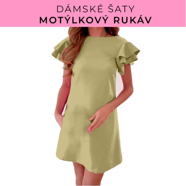 DÁMSKÝ střih - šaty s motýlkovým rukávem