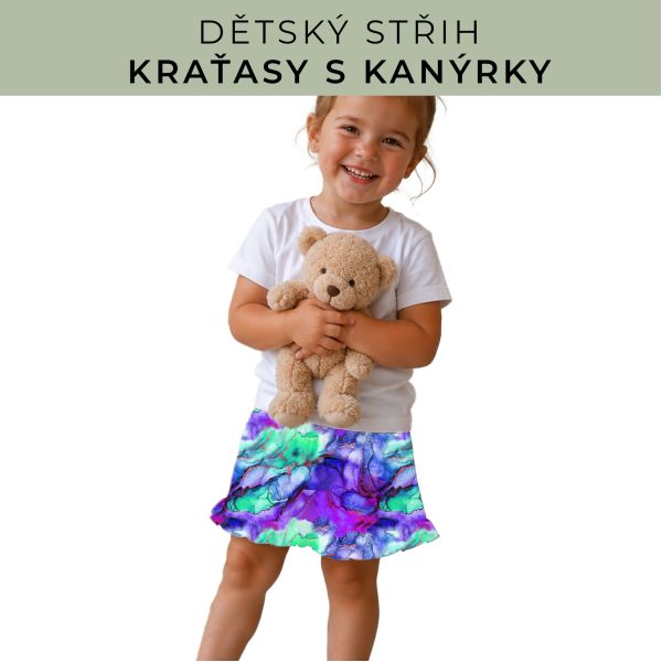 Dětský střih - Kraťásky s kanýrkem