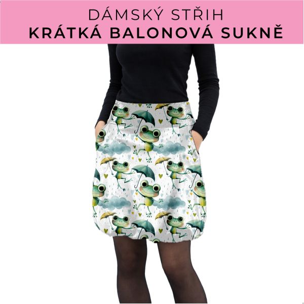 Dámský střih - balonová krátká sukně