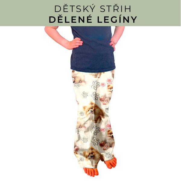 Dětský střih - Dělené legíny