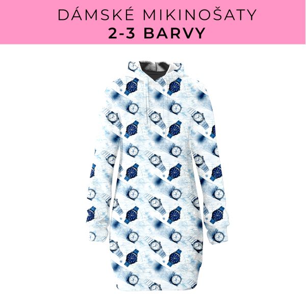 DÁMSKÝ střih - Mikinošaty 2-3 barvy