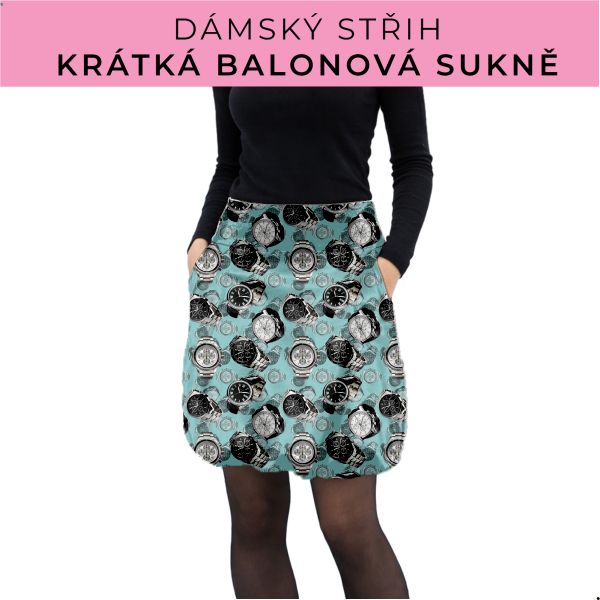 Dámský střih - balonová krátká sukně