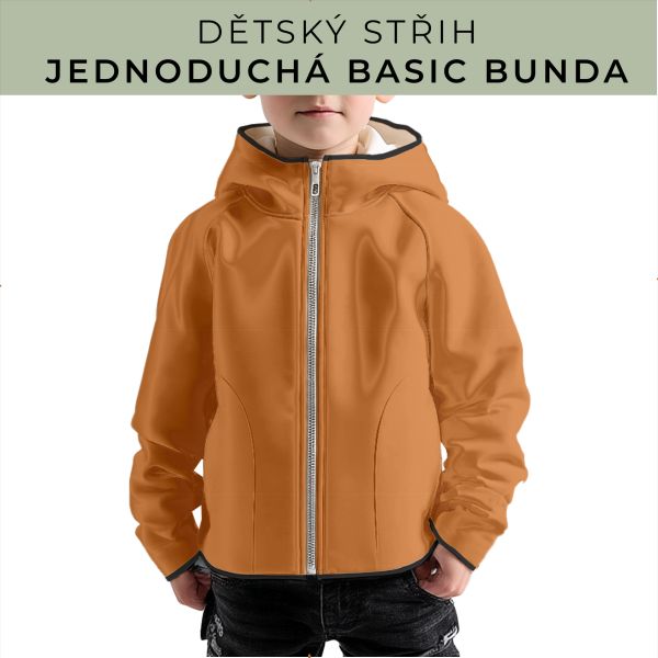 Dětský střih - jednoduchá dětská BASIC  bunda