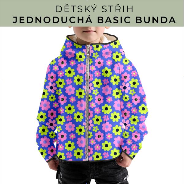 Dětský střih - jednoduchá dětská BASIC  bunda