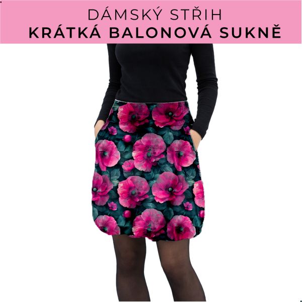 Dámský střih - balonová krátká sukně