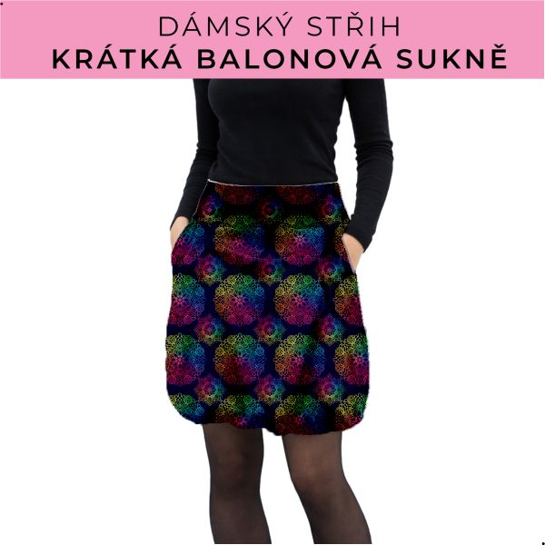 Dámský střih - balonová krátká sukně