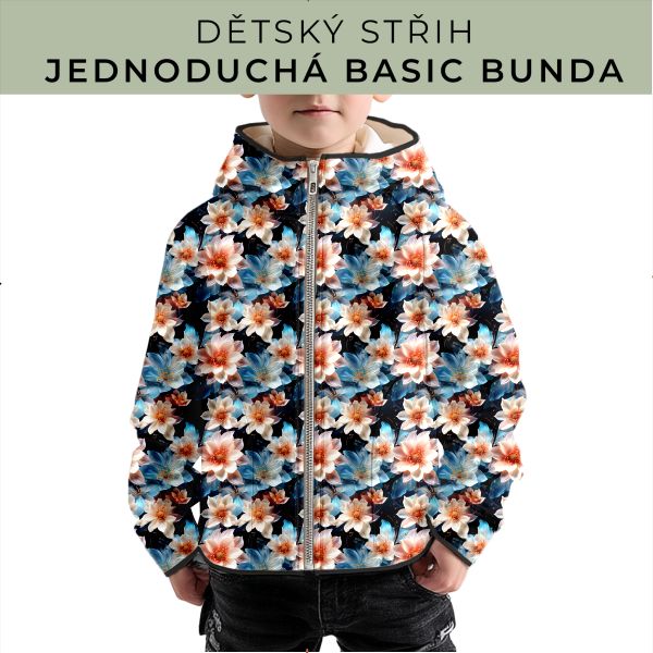 Dětský střih - jednoduchá dětská BASIC  bunda