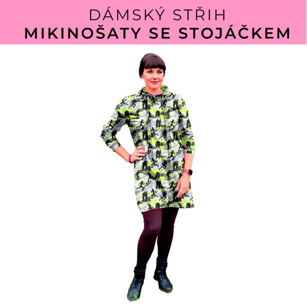 Dámský střih - mikinové šaty se stojáčkem