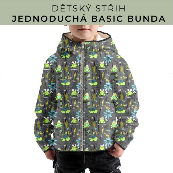 Dětský střih - jednoduchá dětská BASIC  bunda