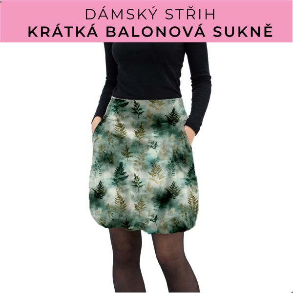 Dámský střih - balonová krátká sukně