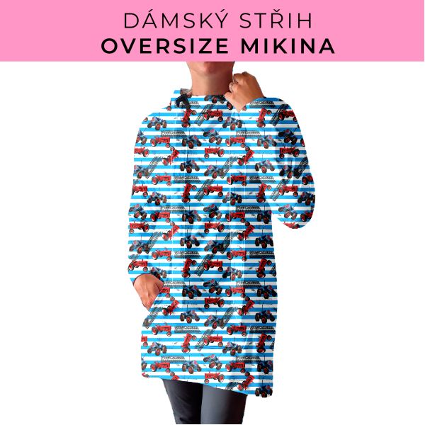 DÁMSKÝ střih - Oversize mikina