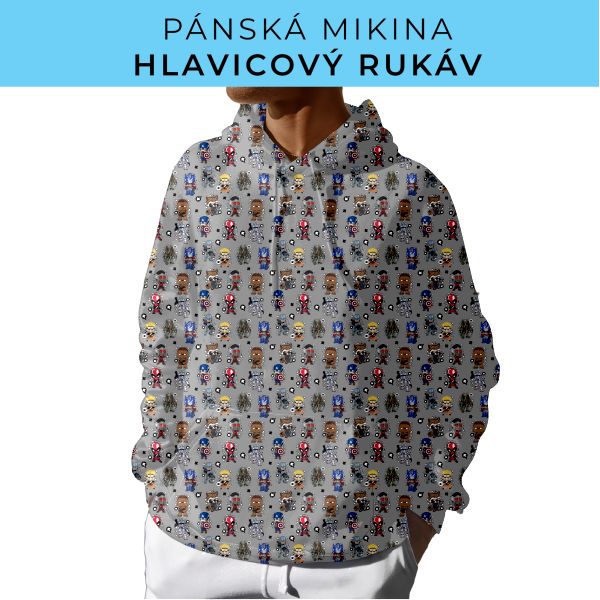 PÁNSKÝ střih - mikina s kapucí
