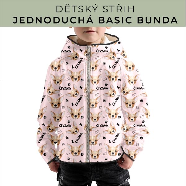 Dětský střih - jednoduchá dětská BASIC  bunda
