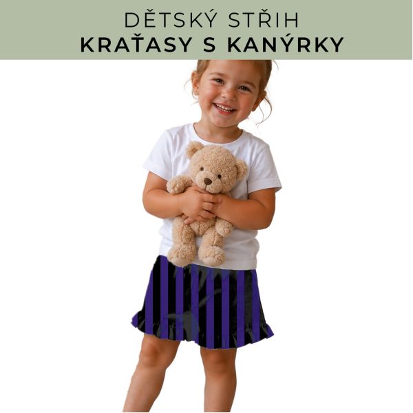 Dětský střih - Kraťásky s kanýrkem