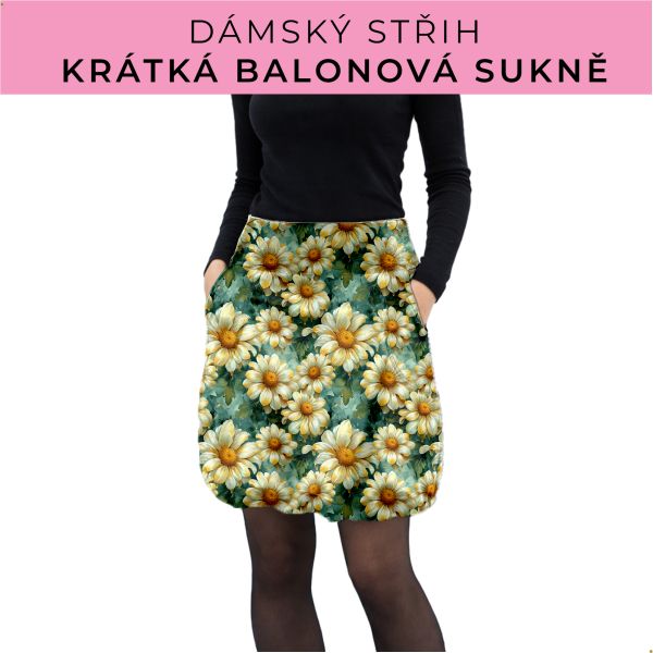 Dámský střih - balonová krátká sukně