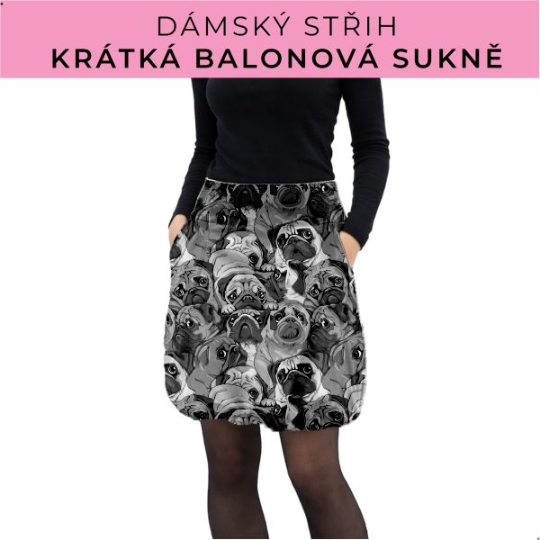 Dámský střih - balonová krátká sukně
