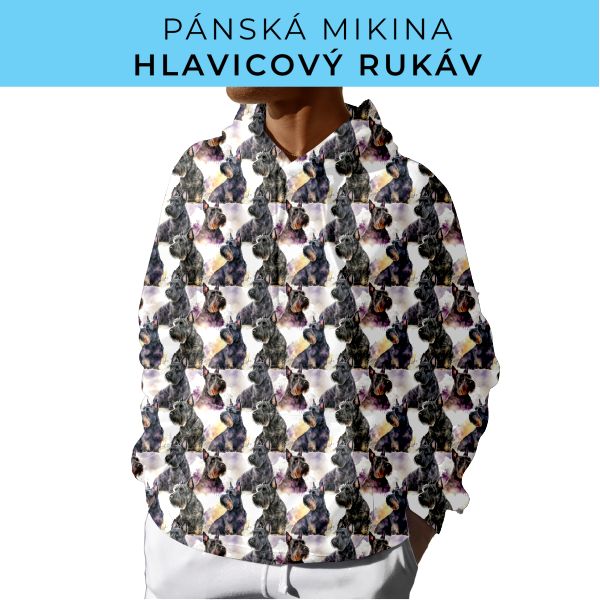 PÁNSKÝ střih - mikina s kapucí
