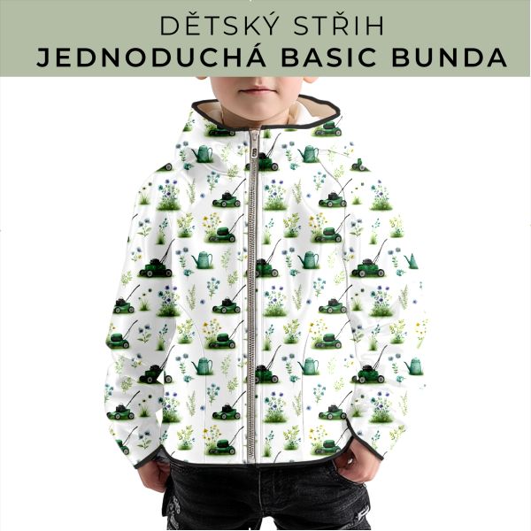 Dětský střih - jednoduchá dětská BASIC  bunda